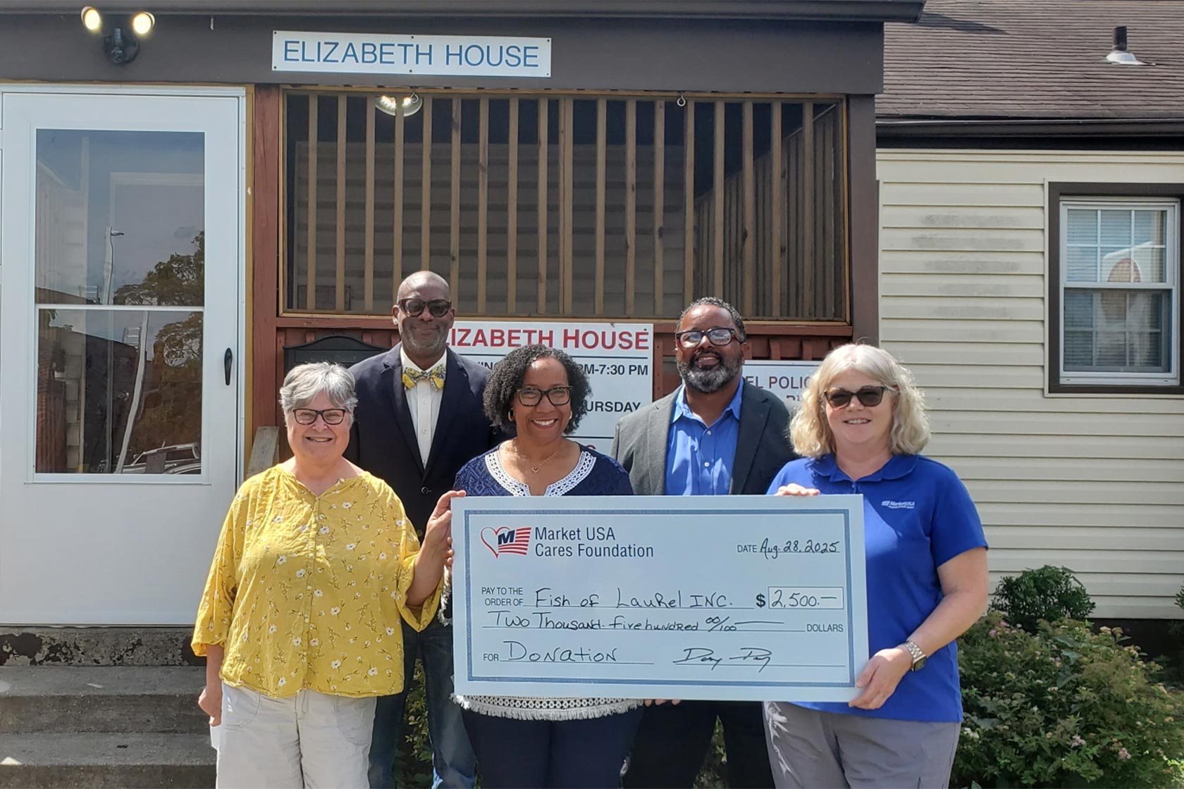 Market USA Cares Foundation Supports Elizabeth House with $2,500 Grant 